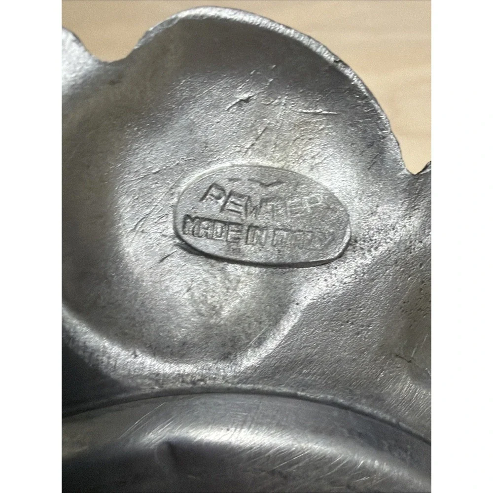 Fruit Pewter‎ Wine Coaster Plate Candle Holder Italy